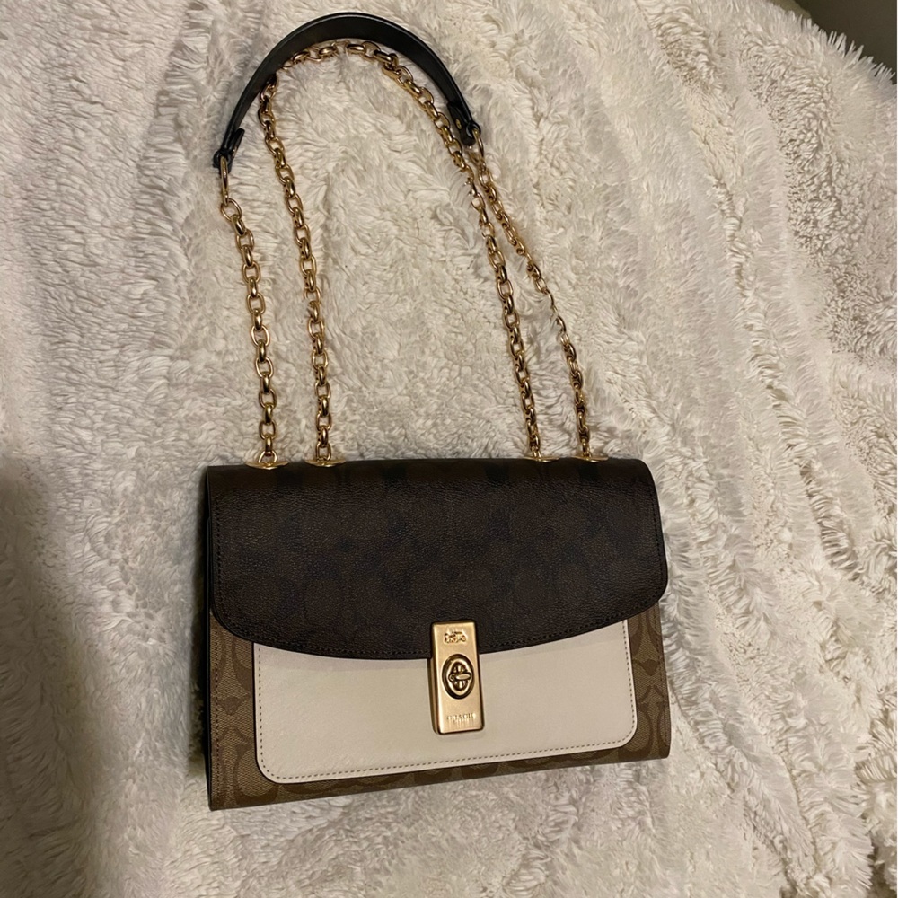 COACH  Lane Shoulder Bag In Blocked Signature Canvas